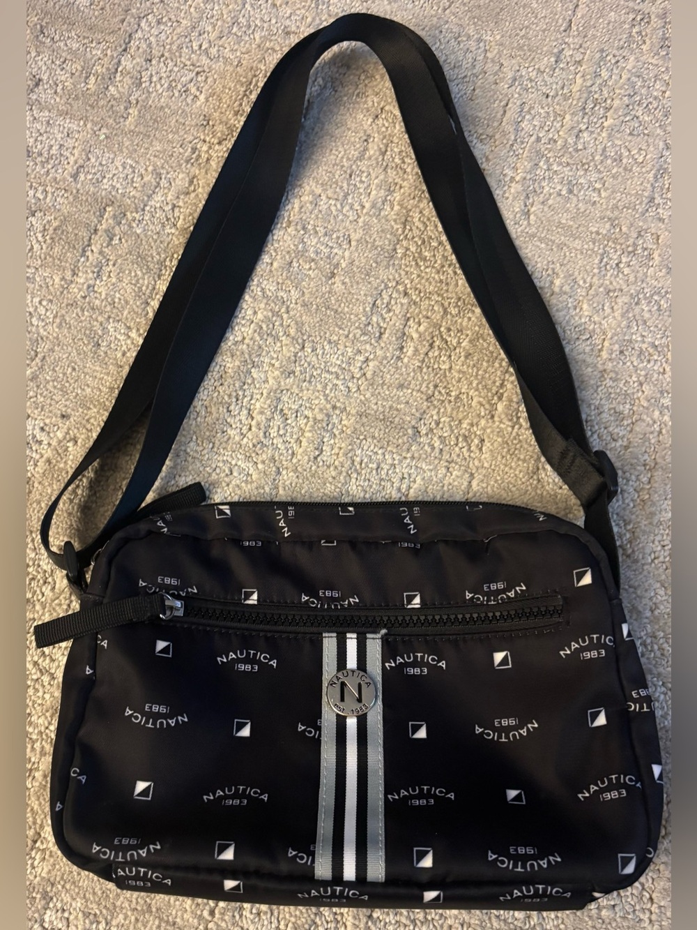 Nautica Logo-Print Crossbody Bag